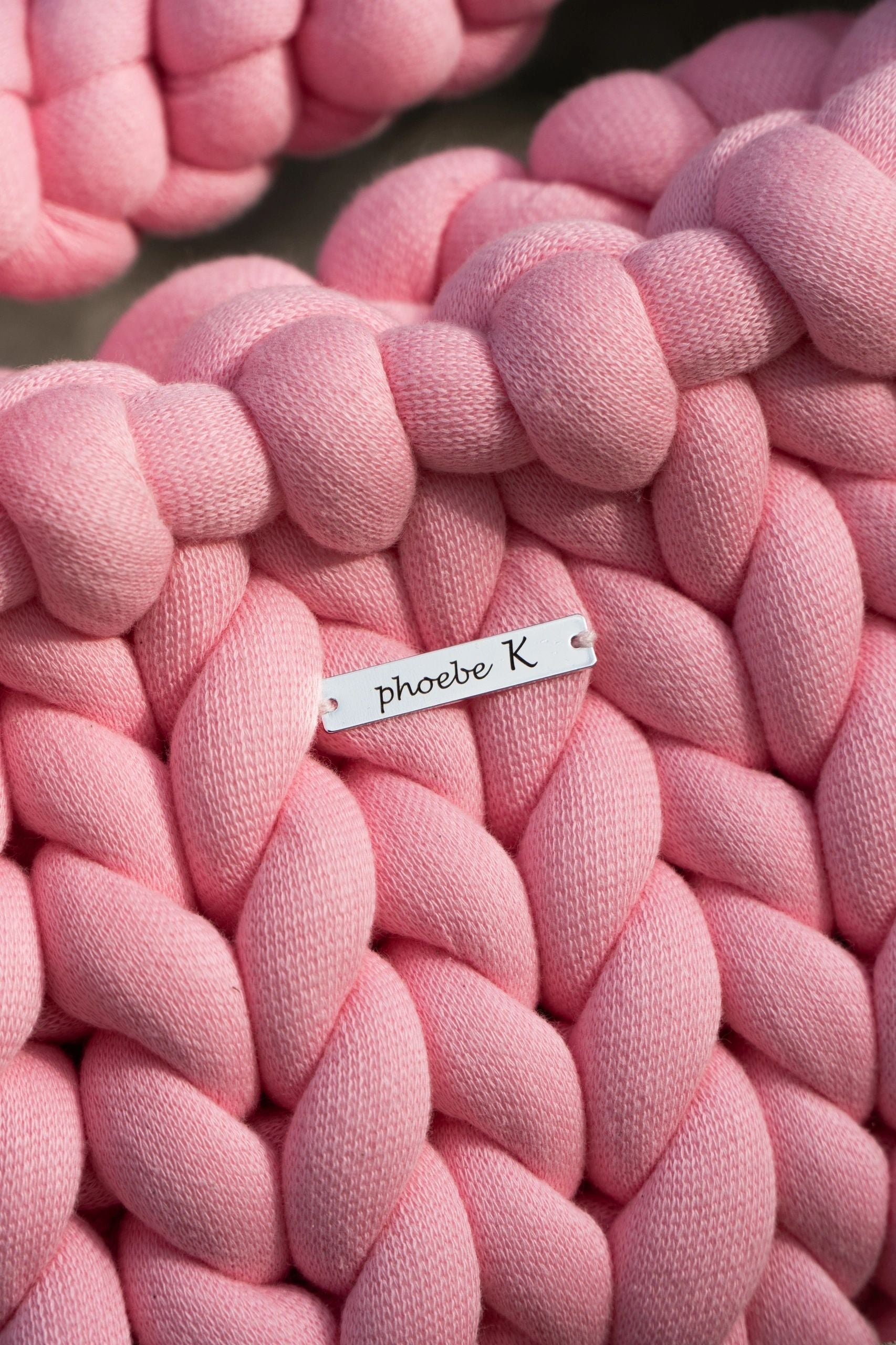 Fawn — Baby Pink Marshmallow Knit Bag