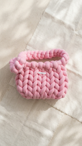 Fawn — Baby Pink Marshmallow Knit Bag