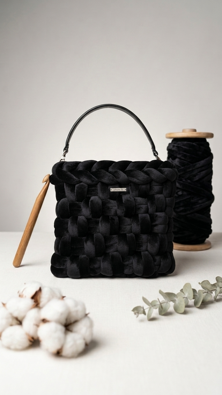 Onyx — Black Velvet Evening Bag