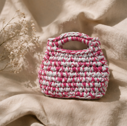 Dream — Pink & Sky Blue Crochet Purse