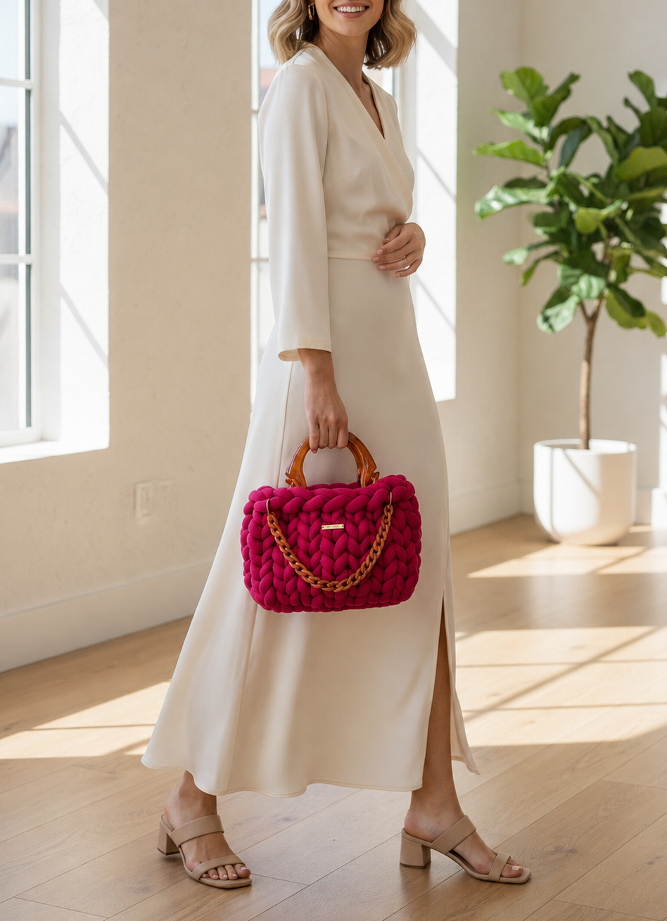 Verona — Chunky Knit Crochet Bag