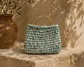 Oasis — Tonal Green Bag with Gold Handle