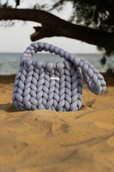 Dust — Soft Grey Crochet Bag